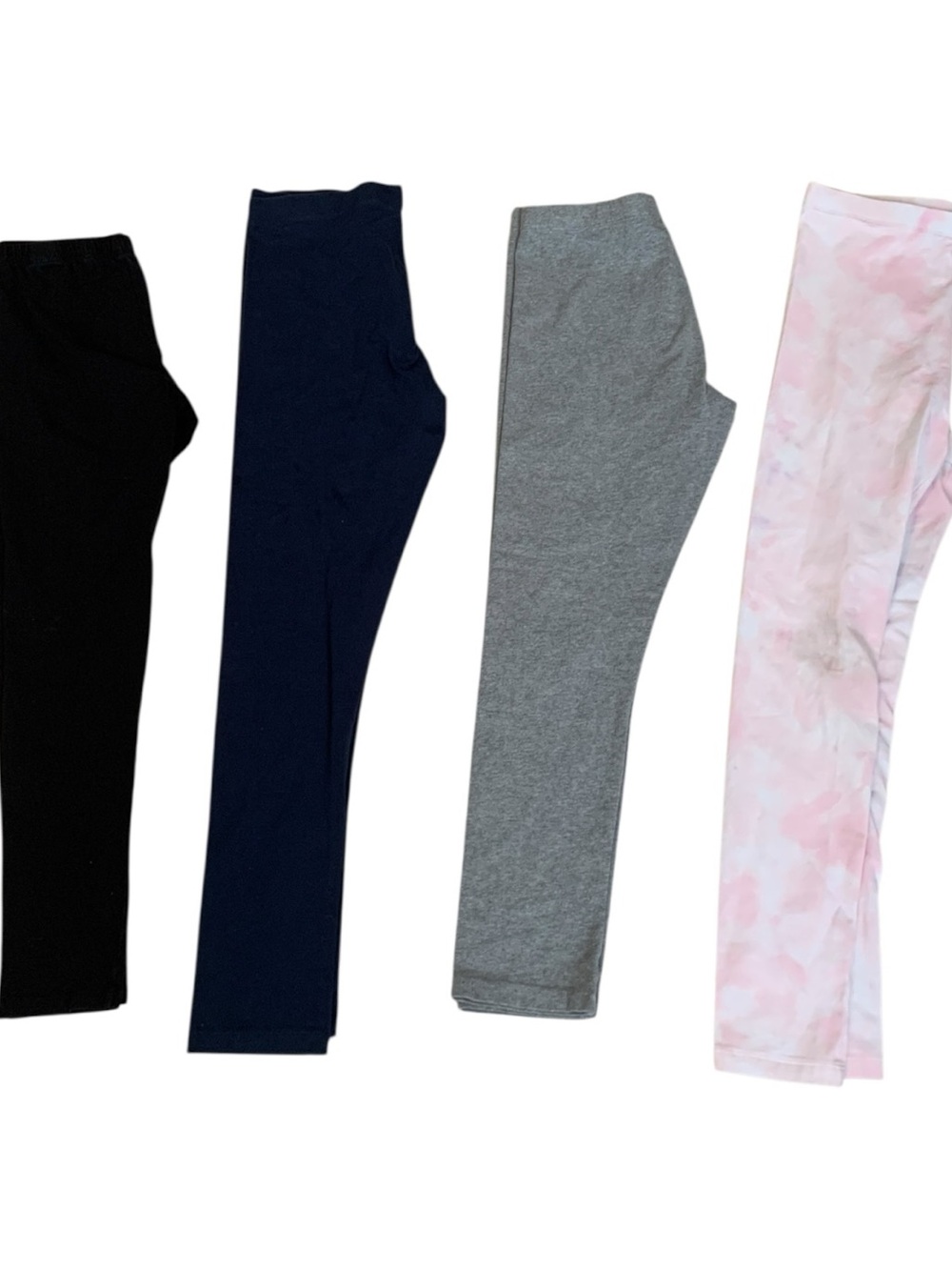Girls Bundle of Stretch Leggings Size XL 14/16 Black, Navy, Gray, Pink Tie-Dye